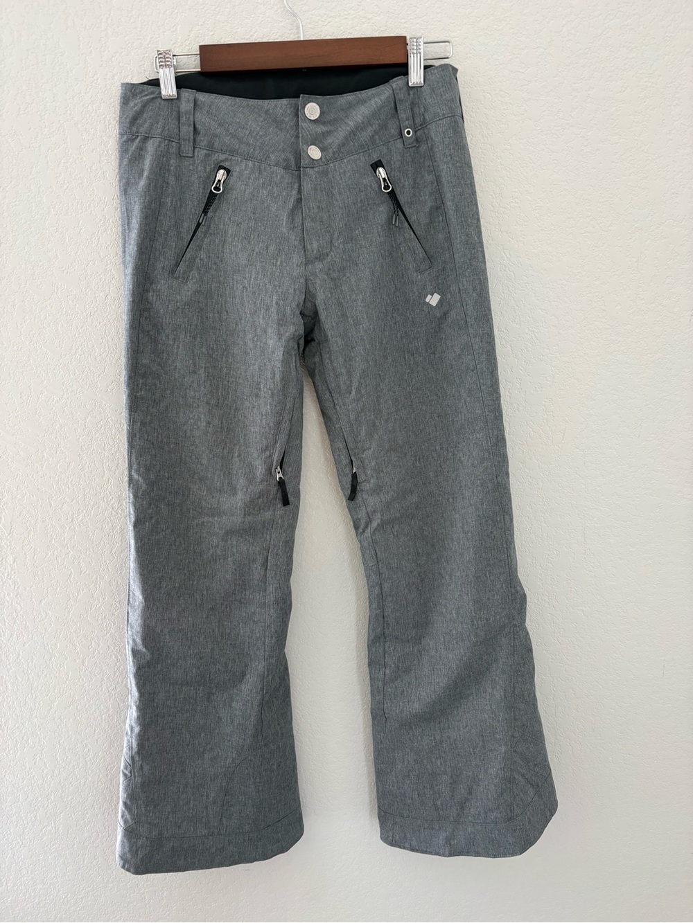Obermeyer ski flare pants girls grey light 14
